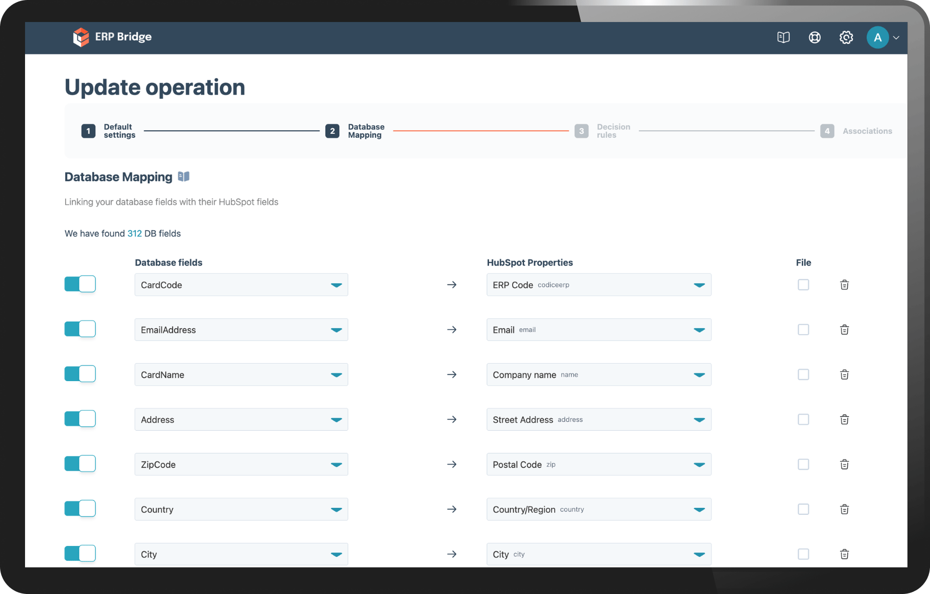 Homepage ERP Bridge
