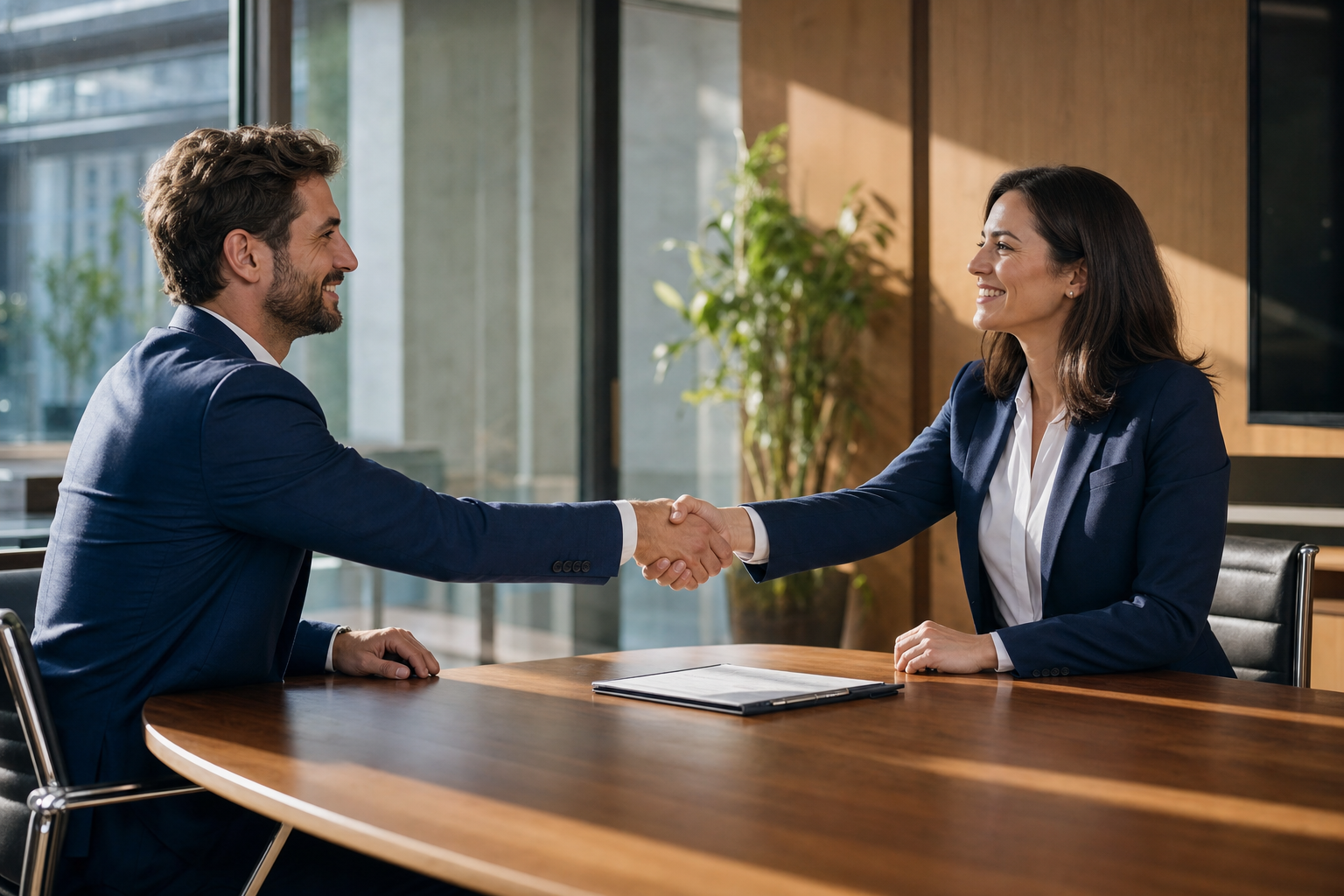 Person Signing Contract at Office Desk